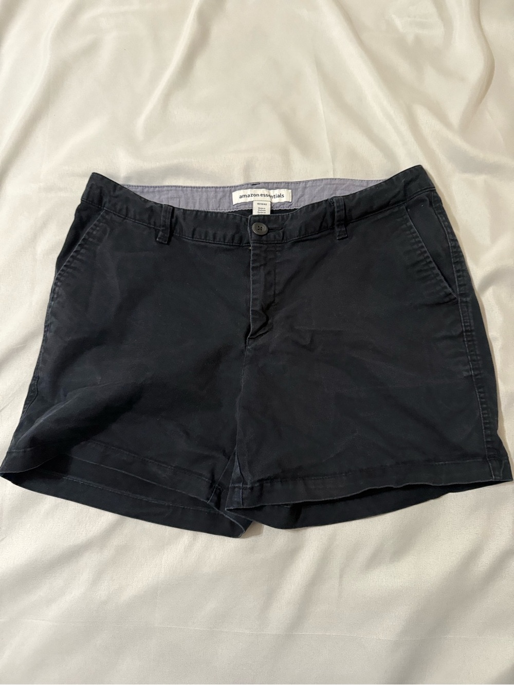 Amazon Essentials Black Women's Casual Chino Bermuda Shorts